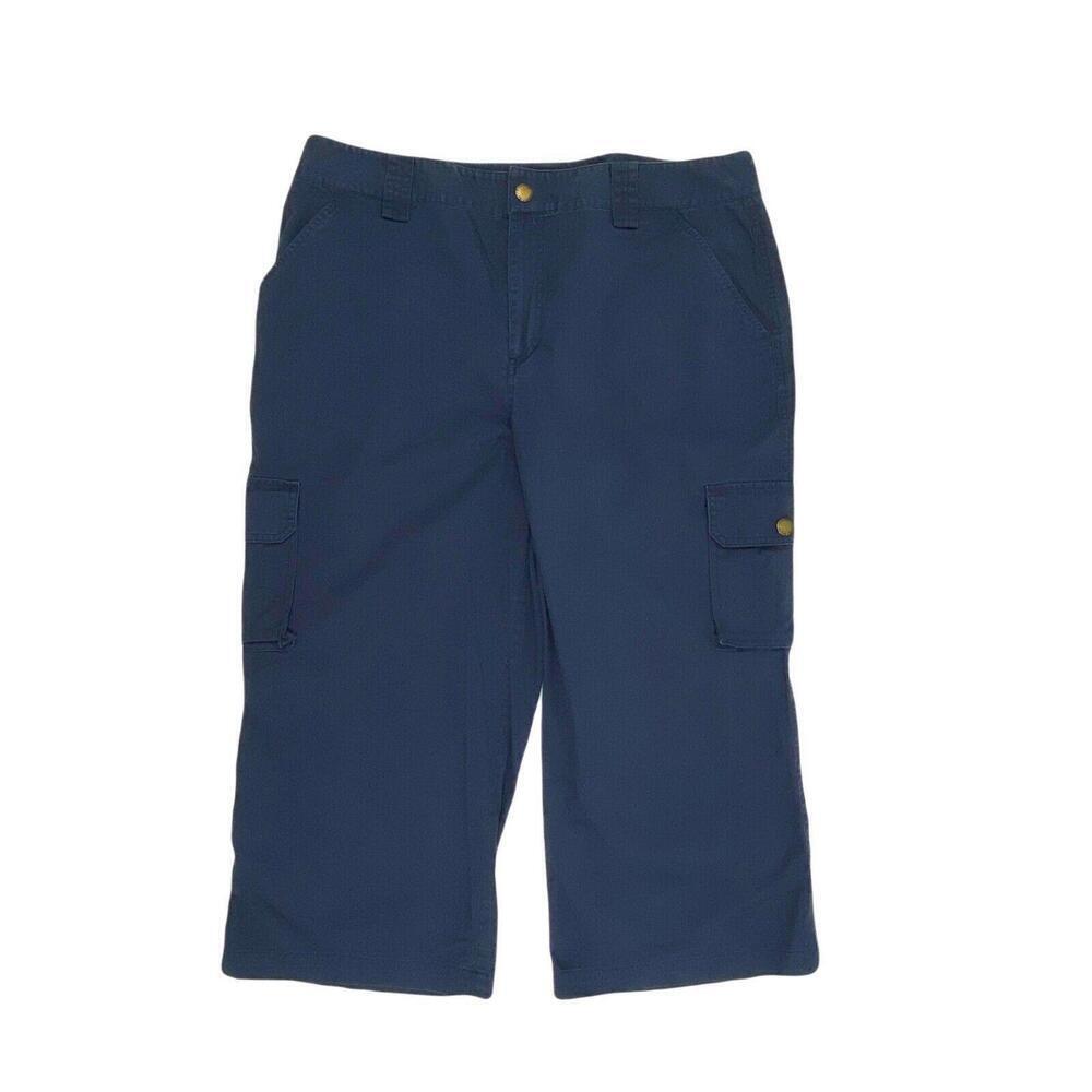 Lauren Ralph Lauren Cargo Capri Women's size 14 Dark Wash Blue‎ Pants
